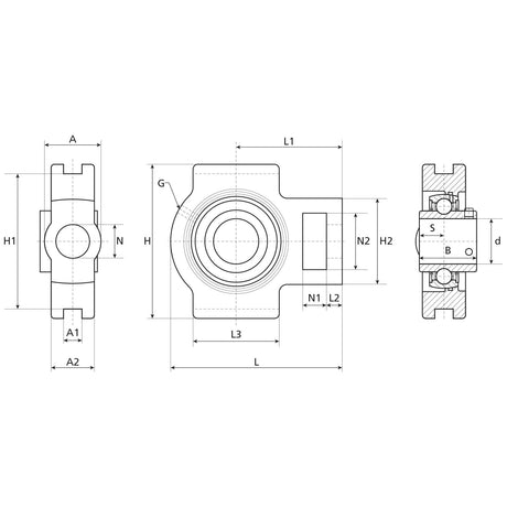 NTN SNR Take up Bearing Unit (UCT205)
 - S.138559 - Farming Parts