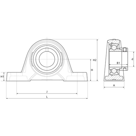 NTN SNR Two-Bolt Pillow Block Bearing (EXPE210)
 - S.138533 - Farming Parts