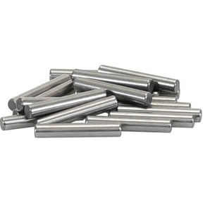 A pile of silver cylindrical metal rods, likely Sparex Needle Bearings (56 pcs.) from Sparex Part No. S.41796, is shown.