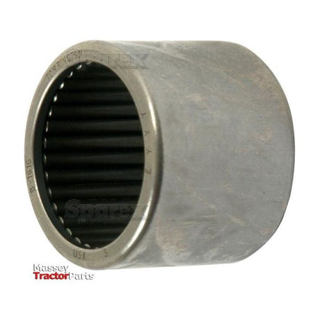 Close-up of the Sparex Needle Bearing (B1616) with inner roller elements. The text on the bearing shows product information and a watermark reads "Sparex." A company logo is visible in the bottom left, and "Massey Ferguson" is softly imprinted above it.