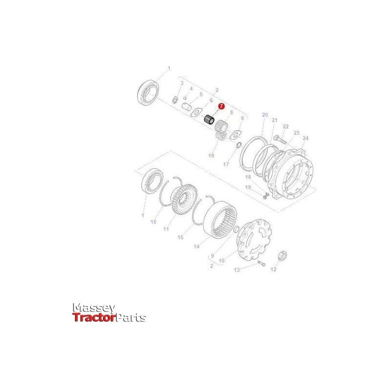 Needle Roller - 3429901M1 | OEM |  parts | Axles & Power Transmission-Massey Ferguson-2WD Parts,Axle Spindles & Components,Axles & Power Train,Farming Parts,Front Axle & Steering,Tractor Parts
