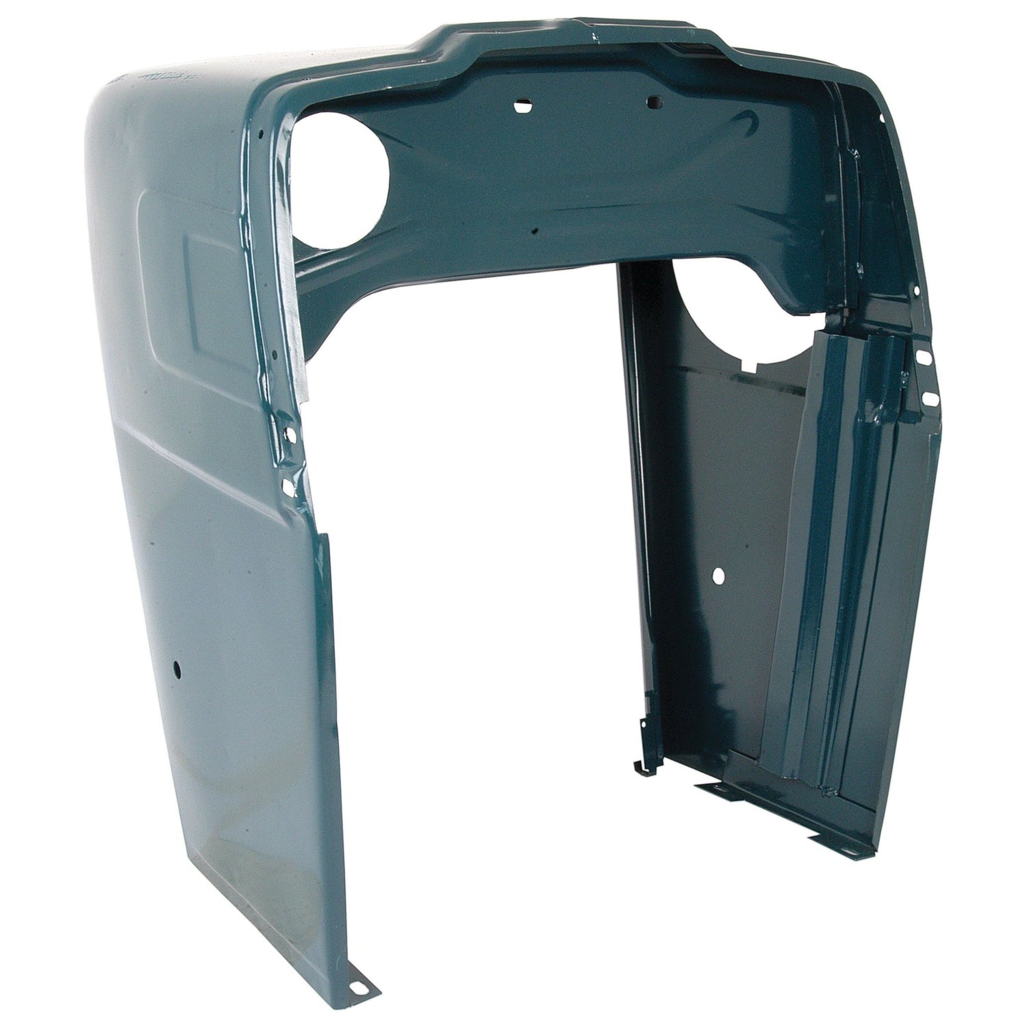 A Nose Cone, specific for Ford/New Holland models and painted light blue, is shown in an upright position. Delivered primed by Sparex, Part No. S.61628.