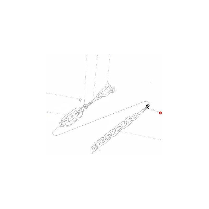 Nut 3/4 unc l/h Thread - 490532M1 | OEM |  parts | Linkage-Massey Ferguson-Bolts,Bolts & Set Screws,Farming Parts,Metric,Nuts,Screws & Fasteners,Threaded Bar,Towing & Fasteners,Tractor Parts,UNC,UNF