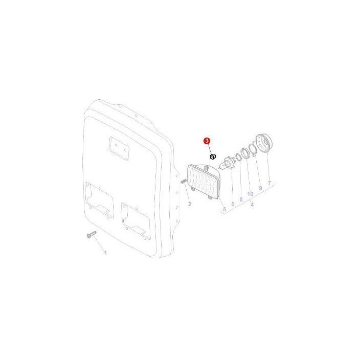 Nut Cladding - 3809347M1 - Massey Tractor Parts