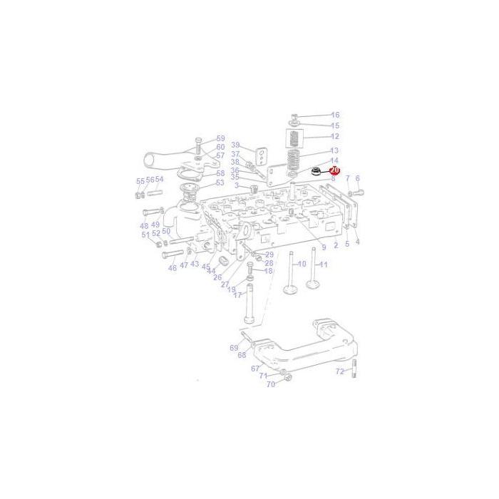 Nut Cylinder Head/Conrod - 1476245X1 - Massey Tractor Parts