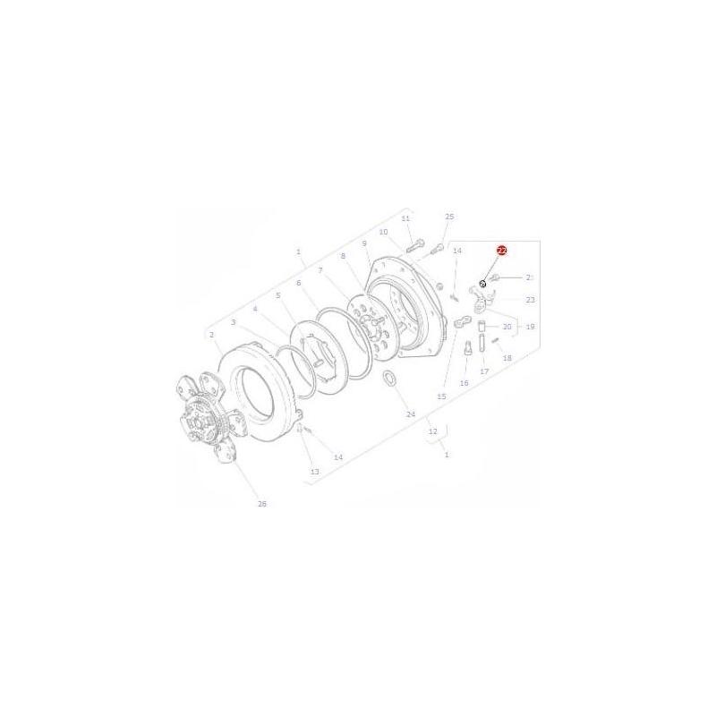 Massey Ferguson Nut Finger Bolt - 353430X1 | OEM | Massey Ferguson parts | Fingers & Levers-Massey Ferguson-Bolts,Bolts & Set Screws,Farming Parts,Metric,Nuts,Screws & Fasteners,Threaded Bar,Towing & Fasteners,Tractor Parts,UNC,UNF
