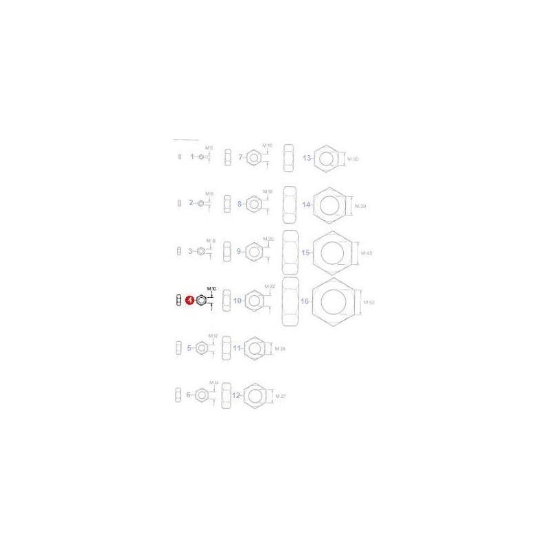 Nut M10 1.5mm thread - 339402X1 | OEM |  parts | Nuts-Massey Ferguson-Axles & Power Train,Bolts,Bolts & Set Screws,Farming Parts,Metric,Nuts,Screws & Fasteners,Setscrews,Towing & Fasteners,Tractor Parts,Transmission,UNC,UNF