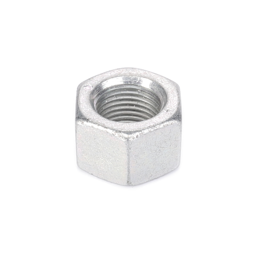 Close-up image of an AGCO Massey Ferguson - Nut M16 1.5 - 3009748X1 with visible threading on a white background, reminiscent of parts used in the 1000 Series Massey Ferguson tractor.