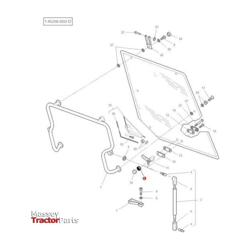Massey Ferguson Nut Metric - 1441204X1 | OEM | Massey Ferguson parts | Cab Glass & Glazing Tools-Massey Ferguson-Bolts,Bolts & Set Screws,Farming Parts,Metric,Metric Fine,Nuts,Screws & Fasteners,Setscrews,Towing & Fasteners,Tractor Parts,UNC,UNF