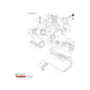 Massey Ferguson Nut Silencer - Turbo - 1476335X1 | OEM | Massey Ferguson parts | Engine Parts-Massey Ferguson-Cylinder Head Components,Cylinder Head Studs & Bolts,Engine & Filters,Engine Parts,Farming Parts,Tractor Parts