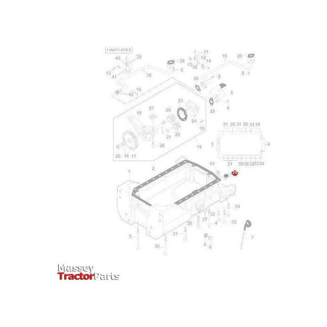 Massey Ferguson Nut - V504801200 | OEM | Massey Ferguson parts | Engine Parts-Massey Ferguson-Engine & Filters,Engine Parts,Farming Parts,Oil & Sump Components,Tractor Parts