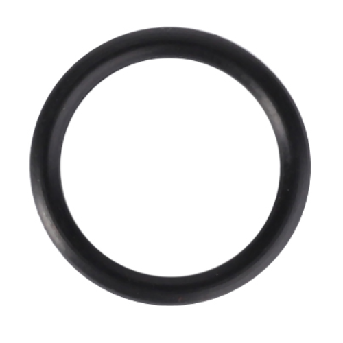 Close-up of the Massey Ferguson - ORing Control Fork - 195868M1 by AGCO, a black rubber O-ring commonly used in tractor parts, against a white background.
