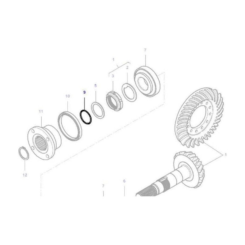 Massey Ferguson ORing Differential - VA028171 | OEM | Massey Ferguson parts | Axles & Power Transmission-Massey Ferguson-4WD Parts,Axle Differentials & Components,Axles & Power Train,Farming Parts,Front Axle & Steering,Tractor Parts