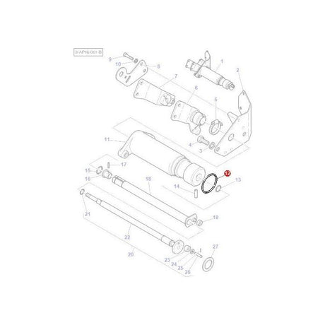 ORing Quadrant Support - 364281X1 - Massey Tractor Parts