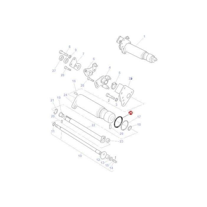 ORing Quadrant Support - 70923578 - Massey Tractor Parts