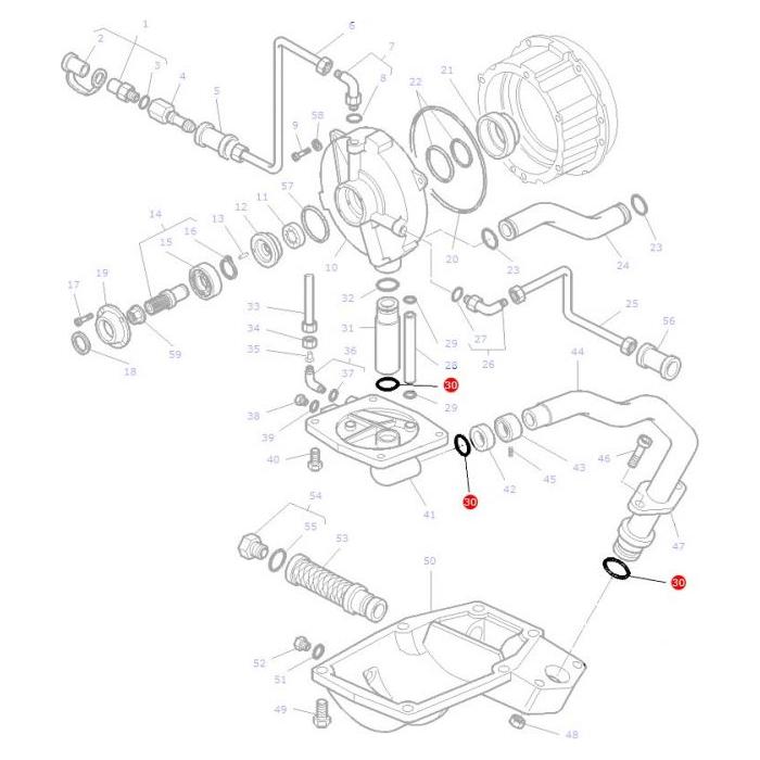 ORing Wet Clutch - 3010466X1 - Massey Tractor Parts