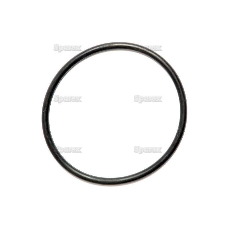 A black circular Sparex O Ring 3/16'' x 3 3/4'' (BS343) made of nitrile rubber, with a shore hardness of 70°, against a white background.