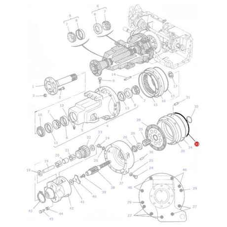O Ring Brake Piston - 3617901M2 - Massey Tractor Parts