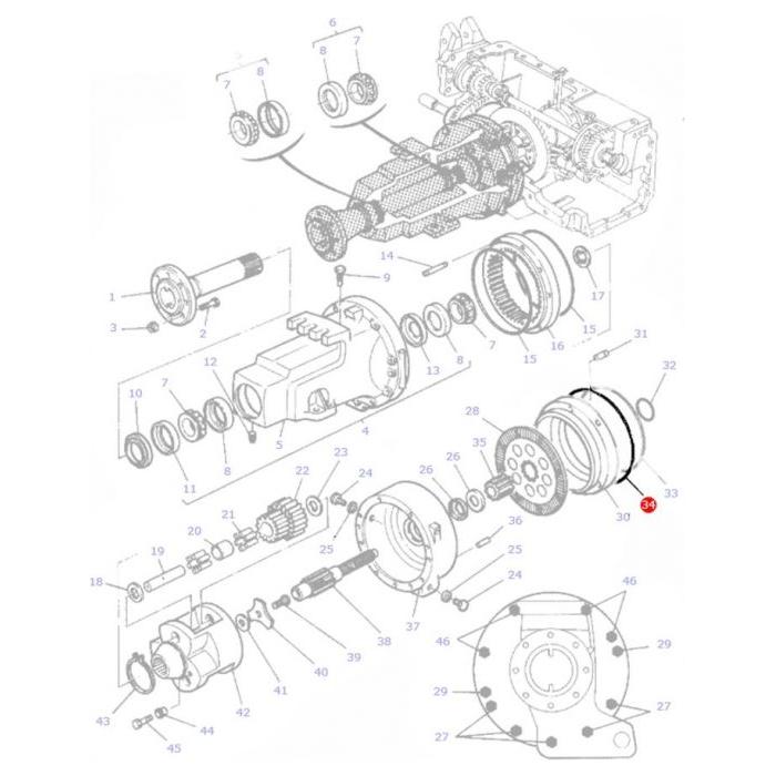 O Ring Brake Piston - 3617902M3 - Massey Tractor Parts