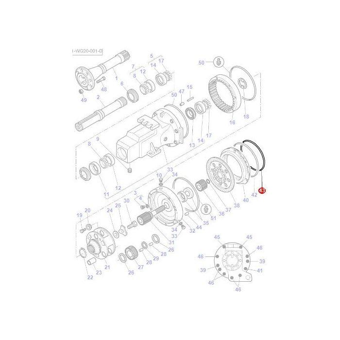 O Ring Brake Piston - 3716335M1 - Massey Tractor Parts