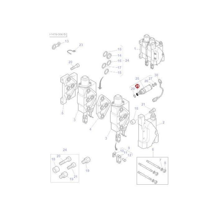 O Ring Diameter 19.4x2.1 - 3019398X1 - Massey Tractor Parts