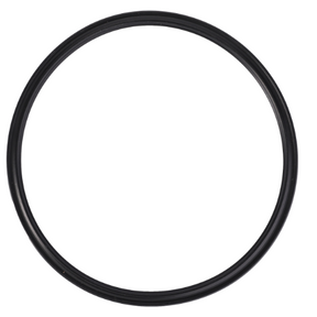 A black circular O-ring, specifically the Massey Ferguson - O Ring Dual Clutch - 3796289M2 by AGCO, is displayed on a white background.