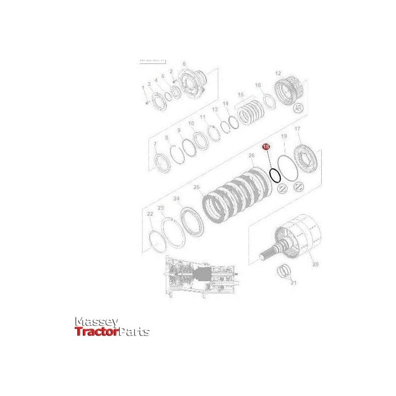 Massey Ferguson O Ring Dual Clutch - 3796289M2 | OEM | Massey Ferguson parts | Clutch-Massey Ferguson-Axles & Power Train,Engine & Filters,Farming Parts,O Rings,O Rings & Accessories,Seals,Tractor Parts,Transmission