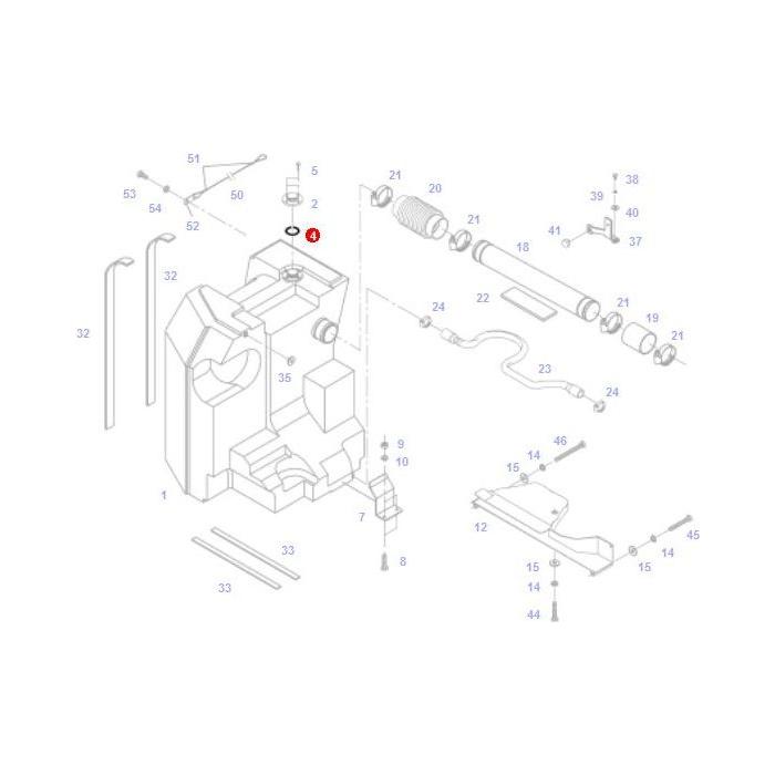 O Ring Fuel Tank - X548922800000 - Massey Tractor Parts