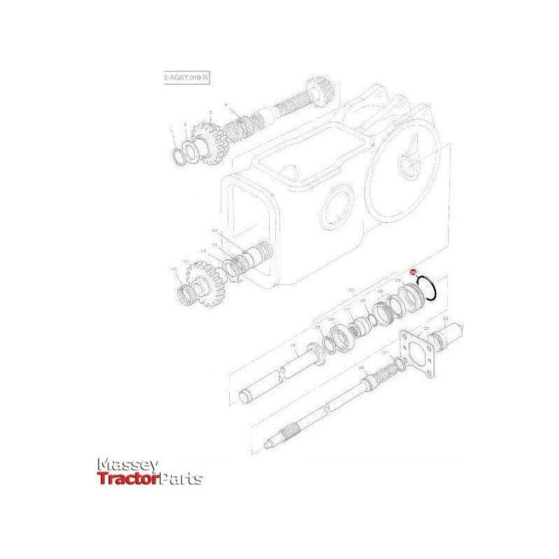 O Ring PTO - 70923816 / 1004633M1-Massey Ferguson-Axles & Power Train,Engine & Filters,Farming Parts,O Rings,O Rings & Accessories,On Sale,Rear Axle,Rear Axle Components,Seals,Tractor Parts