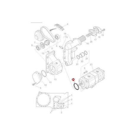 O Ring Pump Mount - 363888X1 - Massey Tractor Parts