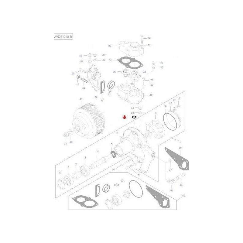 Massey Ferguson O Ring Pump/Thermostat Housing - V614602930 | OEM | Massey Ferguson parts | Thermostat Housing-Massey Ferguson-Cooling Parts,Engine & Filters,Farming Parts,O Rings,O Rings & Accessories,Seals,Tractor Parts,Water Pump Seals,Water Pumps & Repair Kits