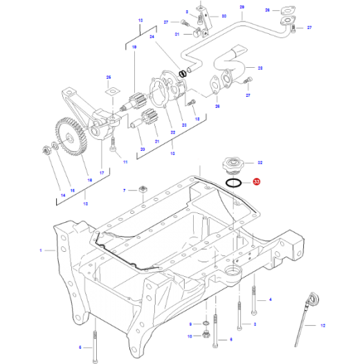O-Ring Seal - V614704850 - Massey Tractor Parts