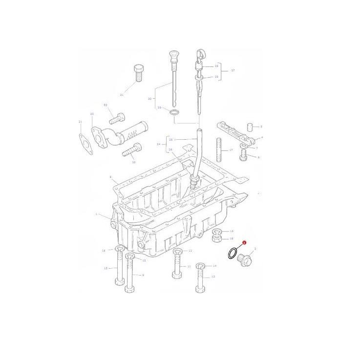 O Ring Sump Bung - 3638382M1 - Massey Tractor Parts