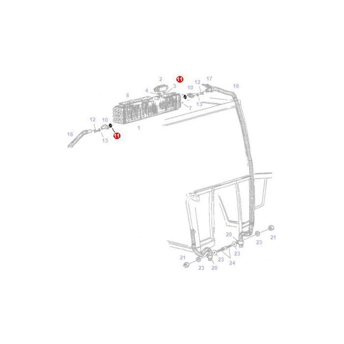 O Ring - X548833601000 - Massey Tractor Parts