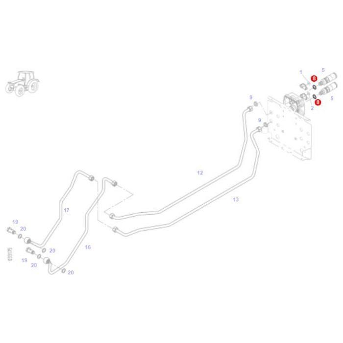 O Ring - X548887266000 - Massey Tractor Parts