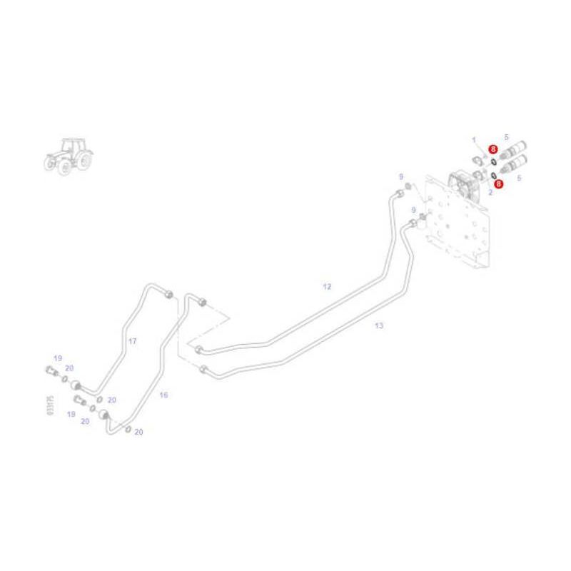 Fendt O Ring - X548887266000 | OEM | Fendt parts | Tractor Spool Valves-Fendt-Auxiliary Drive Kits,Drive Belts & Components,Engine & Filters,Farming Parts,O Rings,O Rings & Accessories,Seals,Tractor Parts