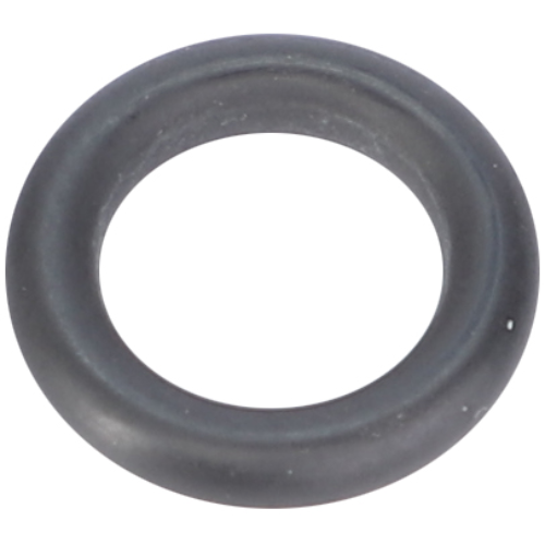 An AGCO Massey Ferguson - O-ring - V614901030, round and black with robust rubber construction, reminiscent of the rugged components found in Massey Ferguson machinery, lies against a white background.