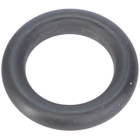 An AGCO Massey Ferguson - O-ring - V614901030, round and black with robust rubber construction, reminiscent of the rugged components found in Massey Ferguson machinery, lies against a white background.