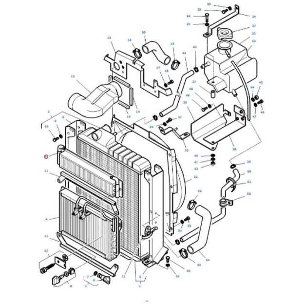Massey Ferguson Oil Cooler - 3808160M1 | OEM | Massey Ferguson parts | Engine Parts-Massey Ferguson-Cooling Parts,Engine & Filters,Farming Parts,Heater Matrix,Tractor Parts