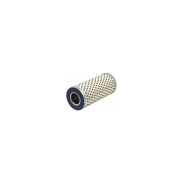 An AGCO Massey Ferguson oil filter (part number 1882916M91) features a cylindrical design with a perforated metal outer casing and dark circular end caps, tailored specifically for the 87mm engine in the Massey Ferguson 100 Series.