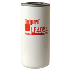 The Sparex Oil Filter - Spin On - LF4054 (Part No. S.76311) is designed for Case IH / International Harvester equipment and features a cylindrical shape with a white body and red text.