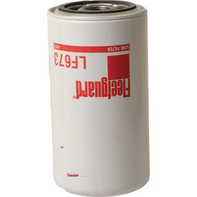 A cylindrical white Sparex Oil Filter with the brand name "Sparex" and model number "LF673" printed in red, shown in an inverted position.