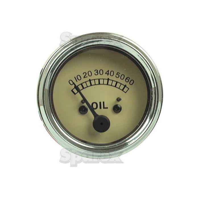 Oil Pressure Gauge (As Original) - Sparex Part No.S.42784, features a dial ranging from 0 to 60. The needle points just above 0.