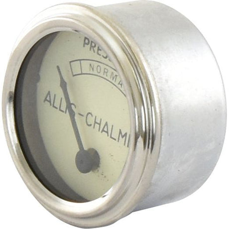 Sparex Oil Pressure Gauge (Part No. S.68445) featuring a round design with a chrome casing, displaying the needle pointing to normal pressure.