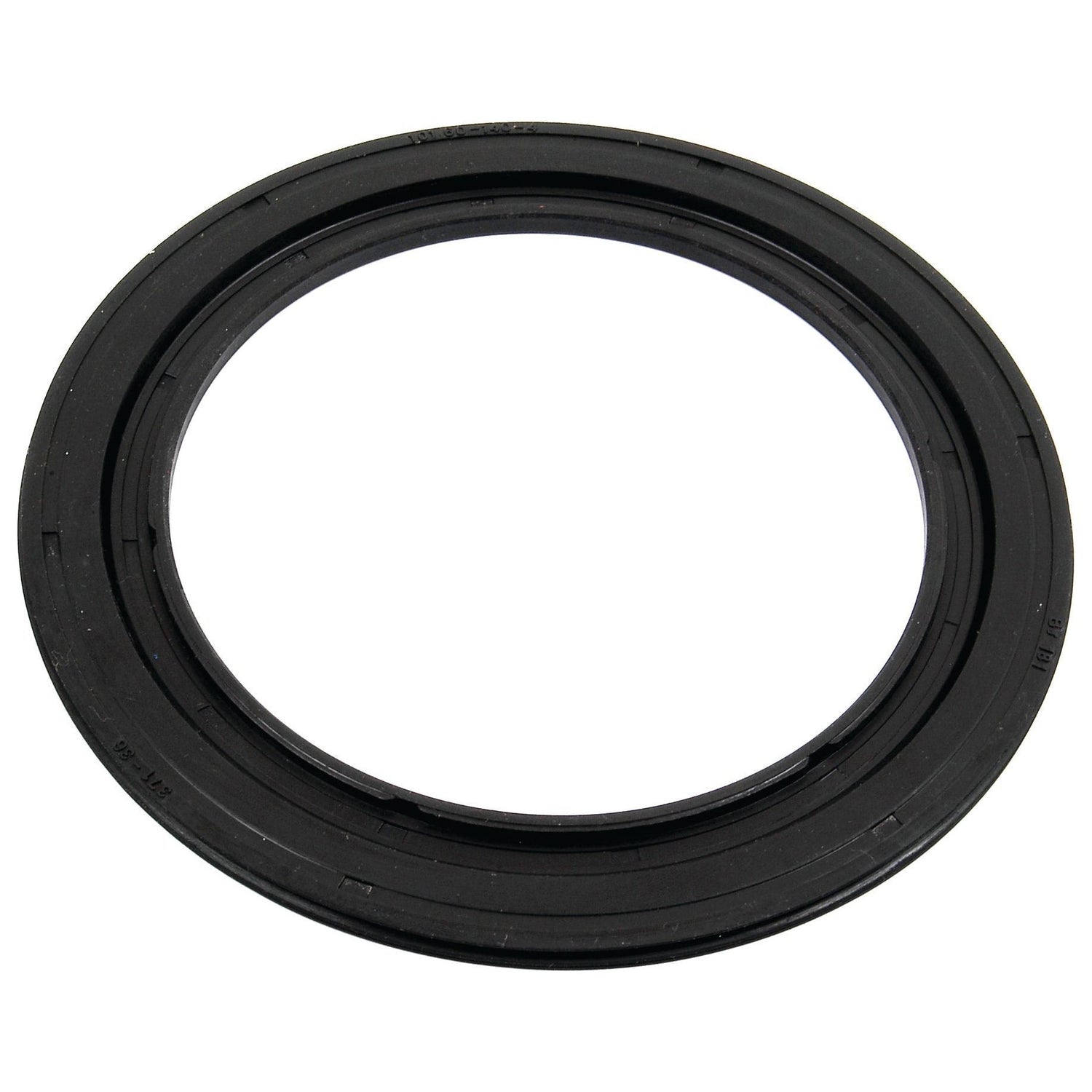 Introducing the Sparex Oil Seal (Sparex Part No. S.43506), an expertly crafted black circular rubber gasket with a flat, smooth surface and thin profile, measuring 101.3 x 140 x 4mm—ideal for use as a rear axle seal on Massey Ferguson models.