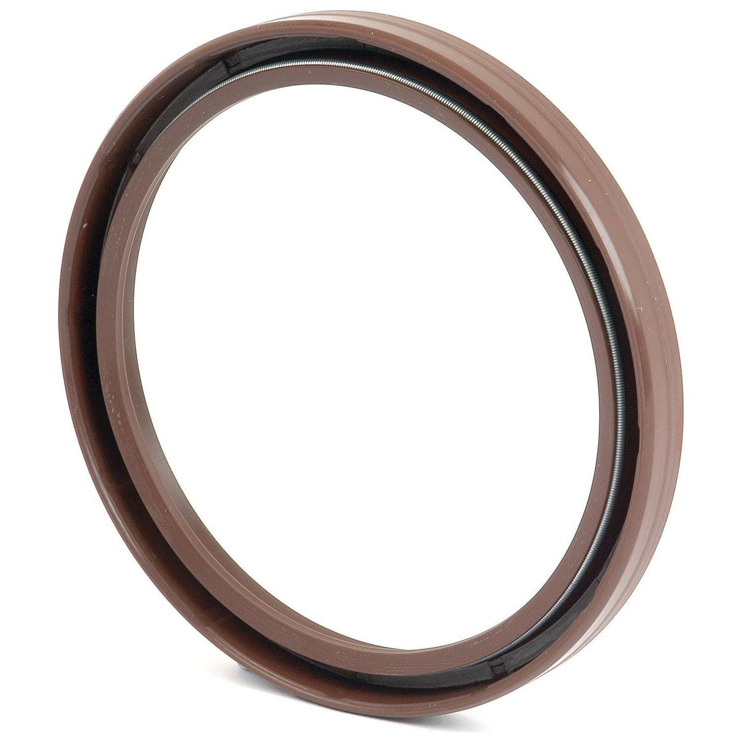 The Oil Seal 135 x 114 x 12mm by Sparex (Sparex Part No. S.62073) is a round, brown rubber gasket with a metal interior, designed to prevent leaks at the rear crankshaft in machinery such as Case IH or Fiat.