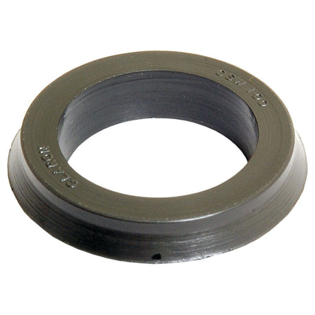 A grey metal ring with raised edges, featuring an inner diameter of a circular opening, much like the Sparex S.3762 Oil Seal (25 x 40 x 9mm).