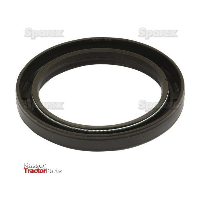 A round black oil seal with a visible internal spring, marked "Sparex" at the top and "Massey Tractor Parts" at the bottom, compatible as a front crankshaft seal, ensuring reliable performance for Allis Chalmers tractors. This product is identified as Oil Seal 2.375 x 3.125 x 0.375 with Sparex Part No.S.40351.
