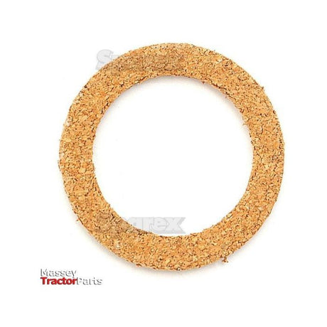 A circular cork gasket with a cutout center, displayed on a white background. The "Massey Tractor Parts" logo is visible in the bottom left corner of the image, along with a small "Sparex" label indicating compatibility with John Deere models and specific part number S.58828 for an Oil Seal (44.5 x 61 x 5mm).