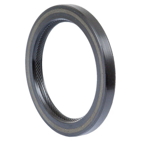 A close-up of the Sparex Oil Seal 47x62x6mm (Sparex Part No. S.57432), featuring a black circular design with radial grooves and a textured surface, ideal for Ford / New Holland applications.